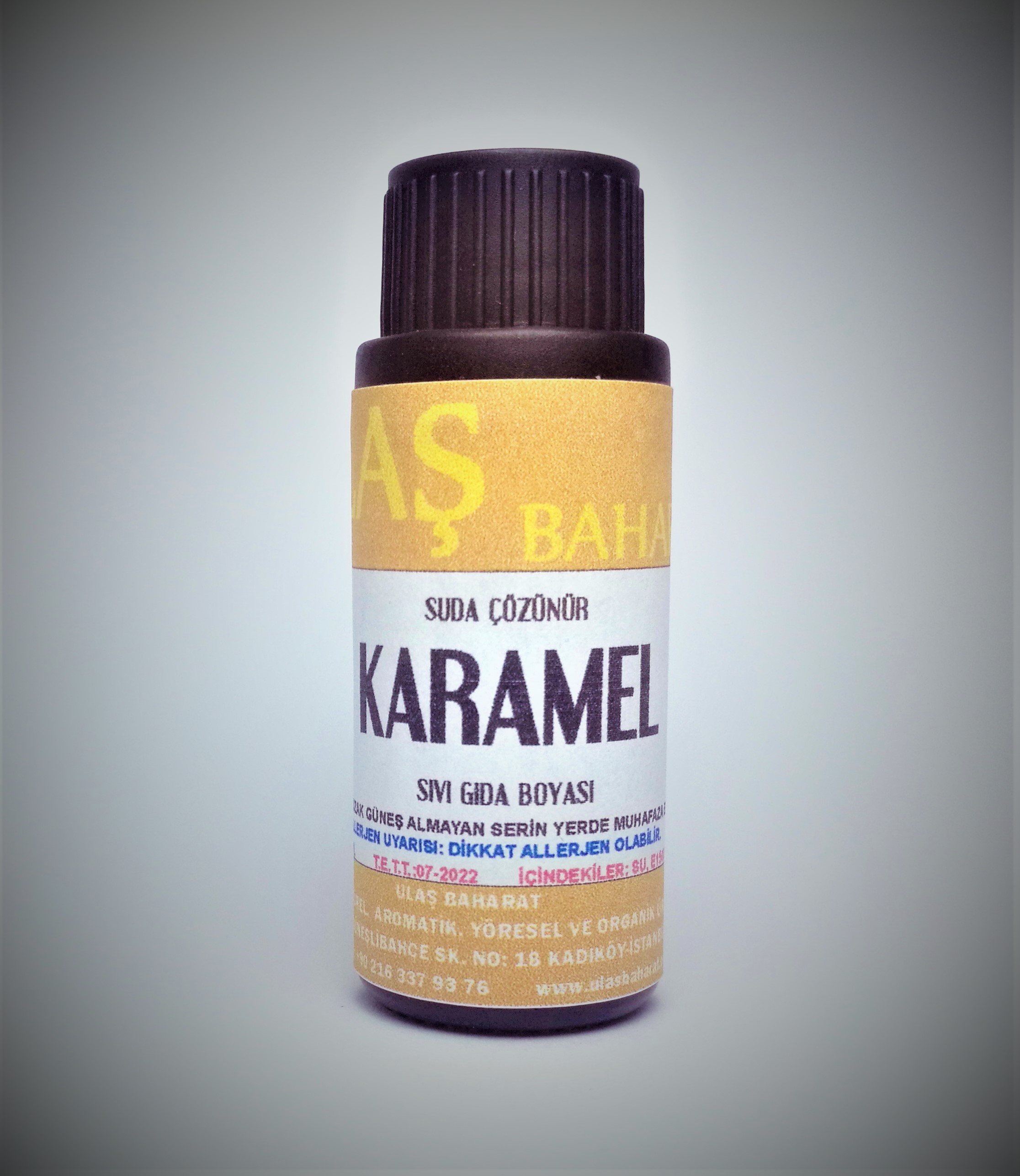 ULAŞ BAHARAT - KONSANTRE KARAMEL GIDA BOYASI 10 ML