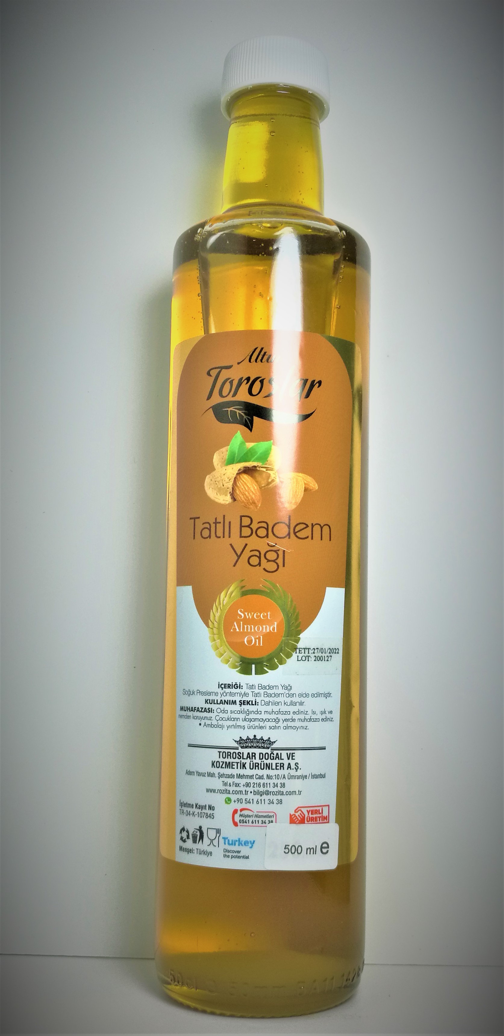 TOROSLAR - TATLI BADEM YAĞI - 500 ML